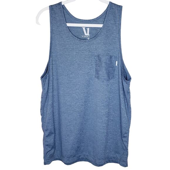 Vuori Other - VUORI TANK Top Men's (?) Size Medium w/ Pocket Heather Green Athleisure Casual